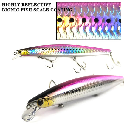 32.5g 163F Sea Floating Minnow Fishing Lure 163mm Tungsten  Weight Saltwater Hard Baits For Pike Sea Artificial Bait Tackle