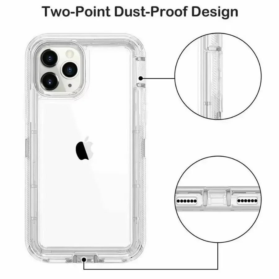 For iPhone 17 16E 15 14 16 PLUS 11 17 Pro MAX MINI 17 Air Phone Case Heavy Duty Hybrid Rugged Shockproof Armor Hard Cover