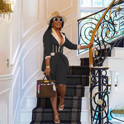 Elegant Suits  Women Corset Blazer and Legging Pants Matching Two 2 Piece Set Outfits Streetwear Lady Tracksuit