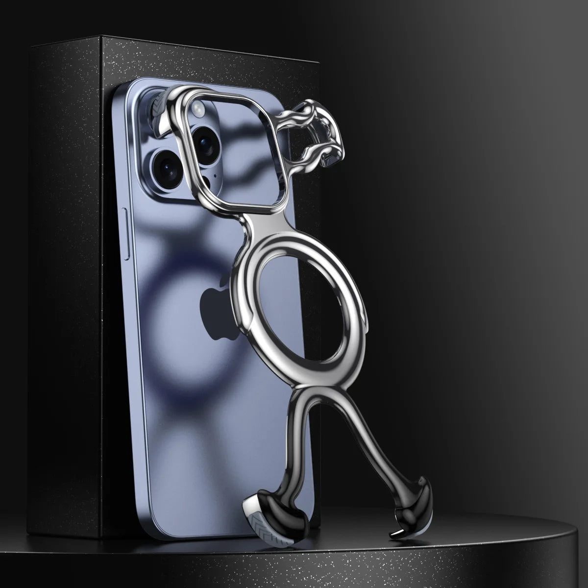 Irregular Geometric Phone Case For Iphone 17 16 15 14 13 Case Hollowed Out Electroplated Four Corners Silicone Shockproof Case