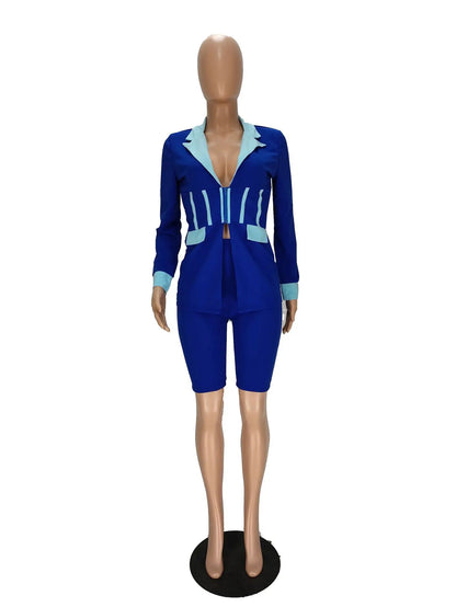 Elegant Suits  Women Corset Blazer and Legging Pants Matching Two 2 Piece Set Outfits Streetwear Lady Tracksuit