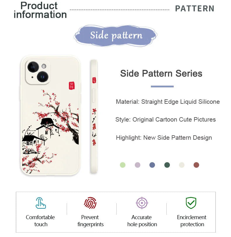 Field Wind Phone Case For iPhone 17 Air 16E 16 15 14 13 12 11 X XR XS SE2 SE2020 8 7 6 6S Plus Pro Max Mini Silicone Cover