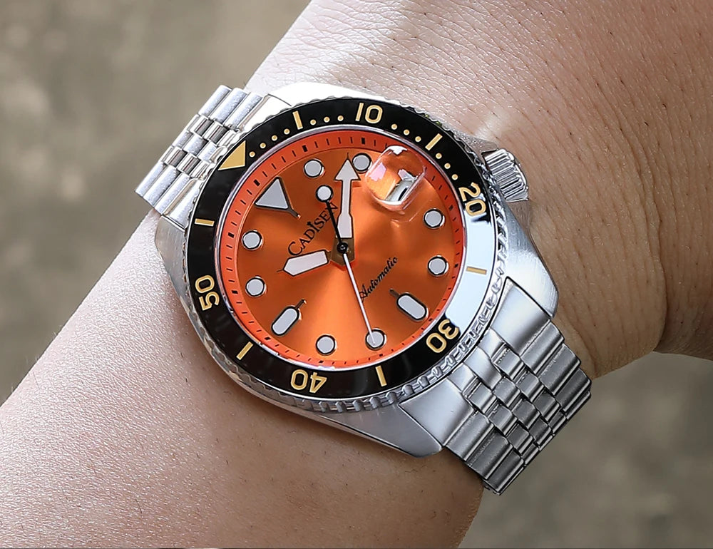 New CADISEN BGW9 Strong Glow Business Watch Diving Men's Automatic Watches Men Mechanical Wristwatch 200m Waterproof  Japan NH35