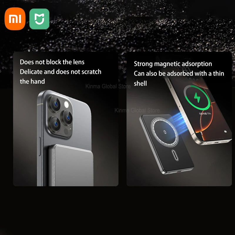 500000mAh Portable Magnetic Wireless Power Bank PD22.5W Fast Charging External Battery for Magsafe For iPhone Samsung