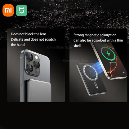 500000mAh Portable Magnetic Wireless Power Bank PD22.5W Fast Charging External Battery for Magsafe For iPhone Samsung