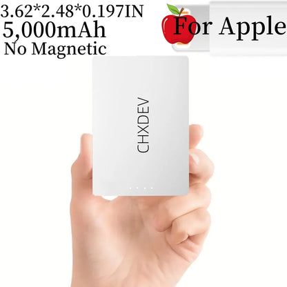 Ultra-Thin Magnetic Power Bank Ultra-Slim 8000mAh Charger , Mini Power Banks For Card Holder Wallet, For IPhone XIAOMI