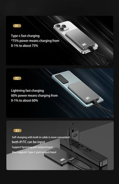 500000mAh Portable Magnetic Wireless Power Bank PD22.5W Fast Charging External Battery for Magsafe For iPhone Samsung