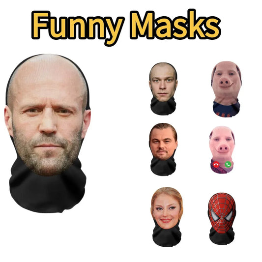 Realistic Mask Cosplay Prop Funny Mesh Mask Full Face Headwear Party Halloween Masks New