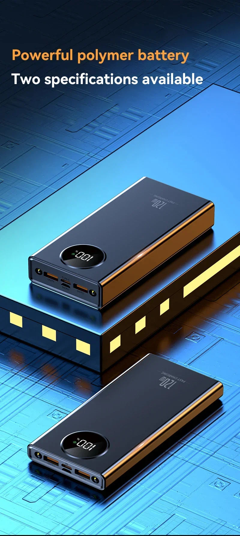 80000mah Power Bank 120W Super Fast Charging Ultra large Capacity For Mobile Power External Battery For iphone Xiaomi Samsung