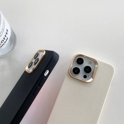 Luxury Leather Liquid Silicone Case For iPhone 17 16 Pro Max 15 14 Plus 13 11 12 Plating Shockproof Back Cover Solid Color Funda