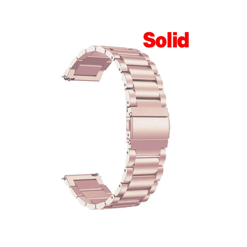 WatchBand For Amazfit Active/GTS 2/3/4 Mini Strap GTR 2/3/4 42 47mm stainless steel Bracelet For Amazfit Bip 3 5 Band