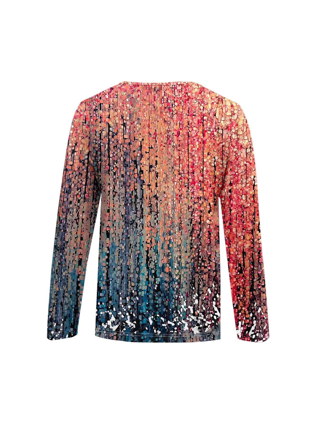 Summer new fashion 2025 women's casual long-sleeved printed T-shirt