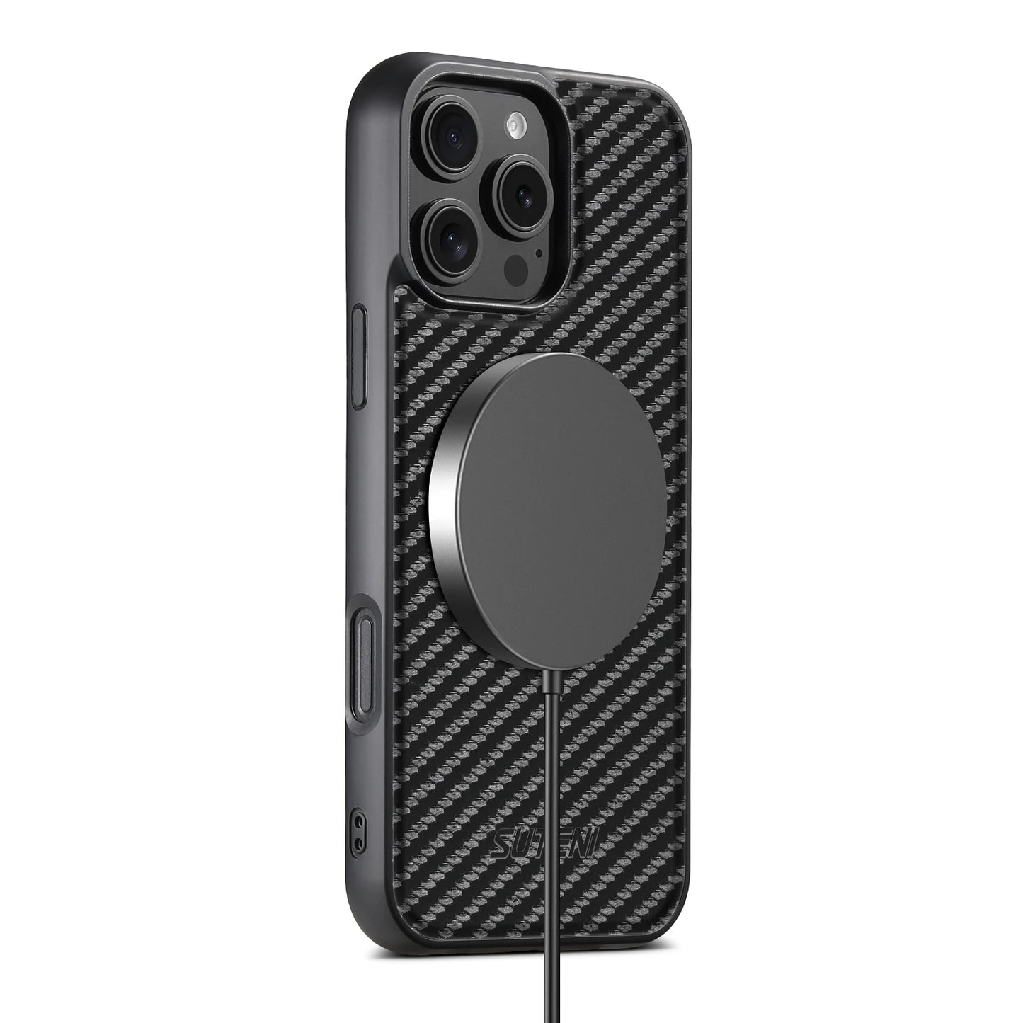 Compatible MagSafe Wireless Charging Strong Magnetic 360° Rotating Ring Stand PU Leather Phone Case For iPhone 17 16 15 14 13 12