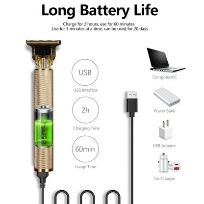 Electric Hair Cutting Machine Rechargeable Hair Clipper Barber Electric Shaver for Men