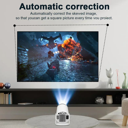 Android 11 Smart Projector ANSI Lumens 1080P Native, Dual-Band WiFi 6 Bluetooth 5.0, 2025 Outdoor Portable Projector with 4K