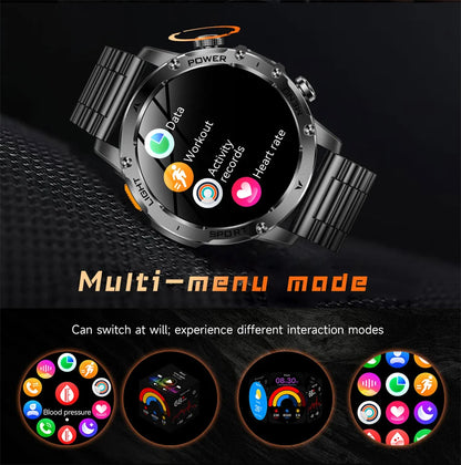 T-REX3 1000mAh Big Battery Smart Watch HD Bluetooth Call 1.7inch Large Sceen LED Flashlight Sports Waterproof Smartwatch Men