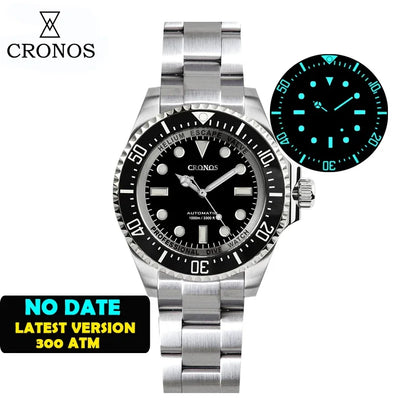 Cronos L6009M Diver Watch Waterproof NH35 Automatic Mechanical Sapphire Crystal Luminous 44mm Luxury Wristwatch