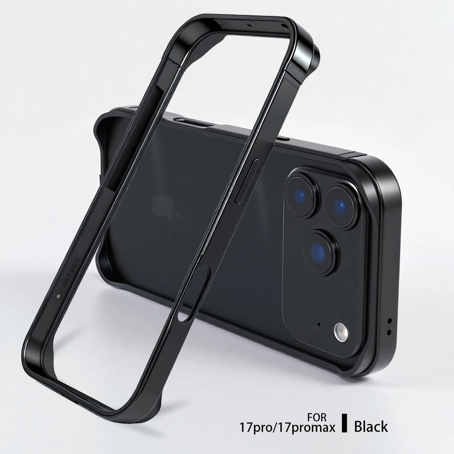 Luxury Rugged Glossy Metal Aluminum Alloy Frame Case For IPhone 17 Pro Max 17Pro Original Color Metal Slim Bare-bones Feel Cover