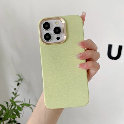 Luxury Leather Liquid Silicone Case For iPhone 17 16 Pro Max 15 14 Plus 13 11 12 Plating Shockproof Back Cover Solid Color Funda