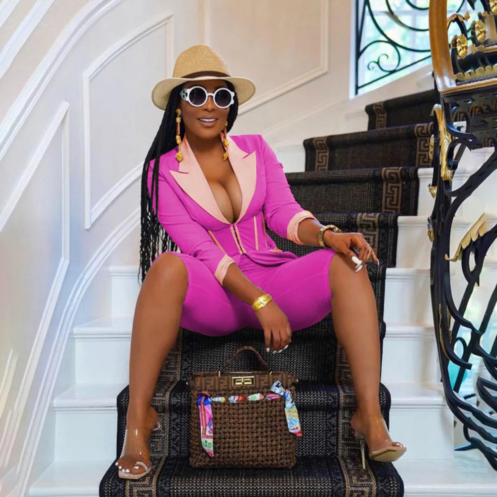 Elegant Suits  Women Corset Blazer and Legging Pants Matching Two 2 Piece Set Outfits Streetwear Lady Tracksuit