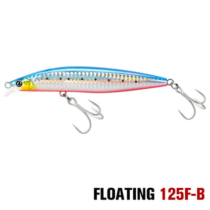 Ultra Long Casting Floating Minnow 125mm 25g High Strength Saltwater Seabass Artificial Hard Baits