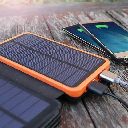 200000mAH Solar Power Bank Folding Solar Panels 5V 2A USB Output Portable Outdoor Camping Sun Power For IPhone Android