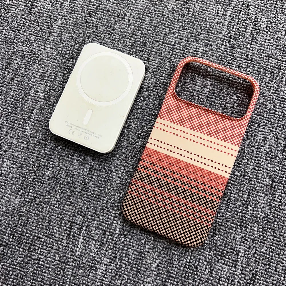 Wireless Charging Ultra Slim Carbon Fibre Case For iPhone 17 Air 16 15 14 13 12 Pro Max Plus for Magsafe Magnetic Rugged Cover