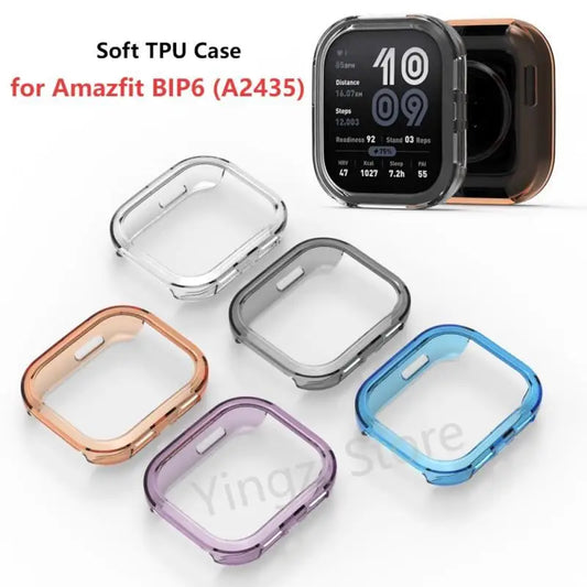 Soft TPU Hollow Case for Amazfit BIP 6 (A2435) Smart Watch Strap Bumper Cover Protector for Amazfit Bip6 (A2435) Accessory