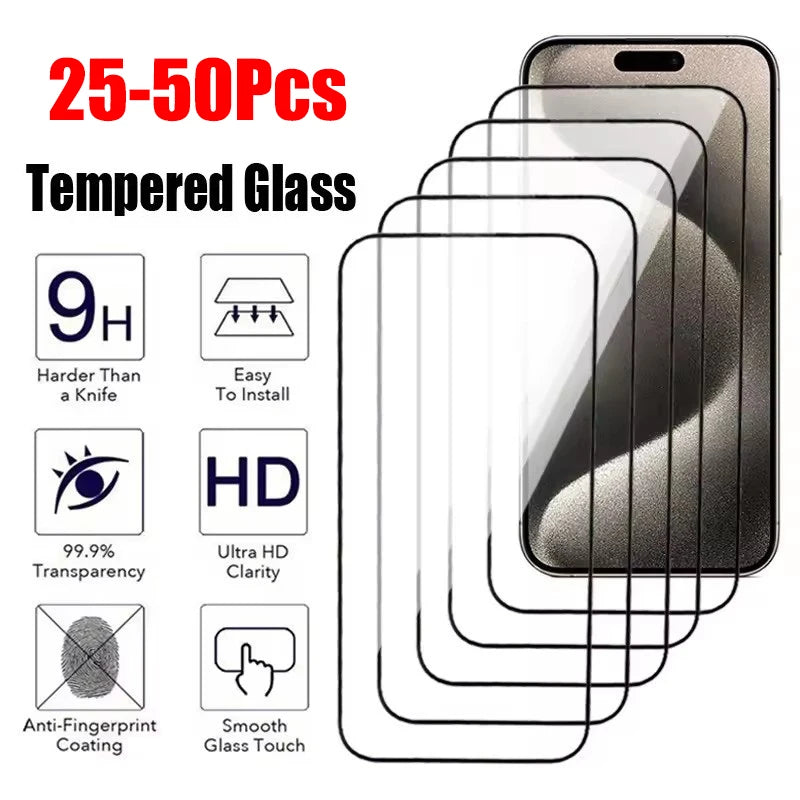 Glass For IPhone 15 14 13 16 12 11 X XR XS 7 14 Plus Pro Max Protective Screen Protector