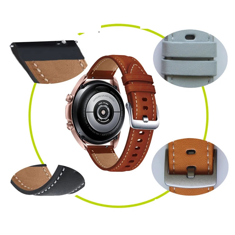 Strap For Amazfit Active/GTS 4 Mini/GTS 3/GTS 2/GTS 2E Leather Band Bracelet For Amazfit GTR 42mm/Mini Watchband Wristband