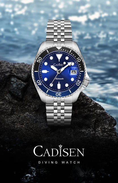 New CADISEN BGW9 Strong Glow Business Watch Diving Men's Automatic Watches Men Mechanical Wristwatch 200m Waterproof  Japan NH35