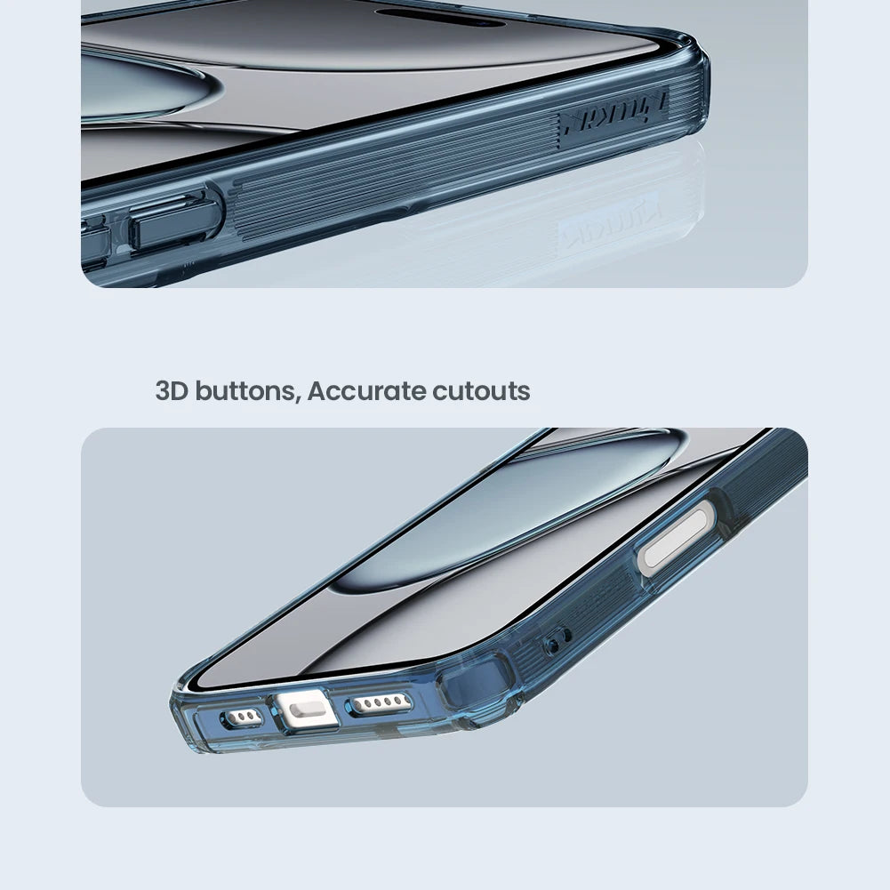 NILLKIN for IPhone 17 Pro Max 16 Pro Max 17 Air 15 Pro 14 Pro Max 14 Pro MagSafe Magnetic Transparent Soft Silicone Phone Case