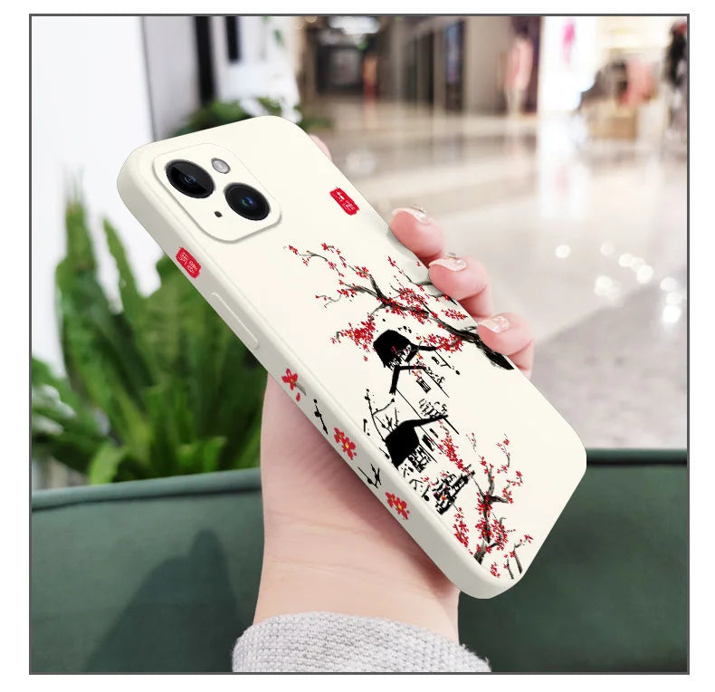 Field Wind Phone Case For iPhone 17 Air 16E 16 15 14 13 12 11 X XR XS SE2 SE2020 8 7 6 6S Plus Pro Max Mini Silicone Cover