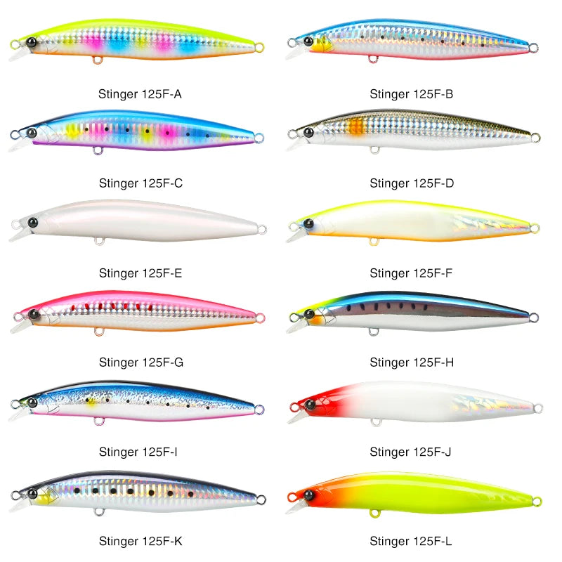 Ultra Long Casting Floating Minnow 125mm 25g High Strength Saltwater Seabass Artificial Hard Baits