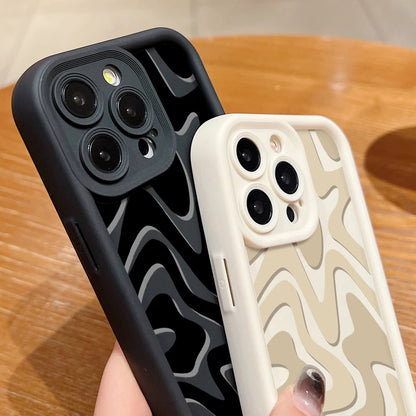 Striped Pattern Silicone Phone Case For iPhone 17 Air 17 16 15 14 Pro Max 15 Plus 13 12 Pro 11 16e Candy Coloor Shockproof Cover