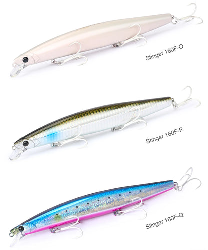 31g Floating Minnow STINGER 160F Saltwater Fishing Lure  Ultra-long Casting Hard Baits 500G Large Baits