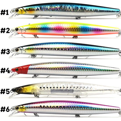 32.5g 163F Sea Floating Minnow Fishing Lure 163mm Tungsten  Weight Saltwater Hard Baits For Pike Sea Artificial Bait Tackle