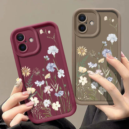 IPhone 17 16e 15 16 Pro Max 14 13 12 Pro Max 15 16 Plus Air 11 Case Flowers Pattern Shockproof Soft TPU Silicone Phone Cover