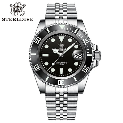 STEELDIVE SD1953 Water Ghost Ceramic Bezel Sapphire Mirror Swiss Luminous NH35 Movement Dive 30Bar Waterproof Mechanical Watch