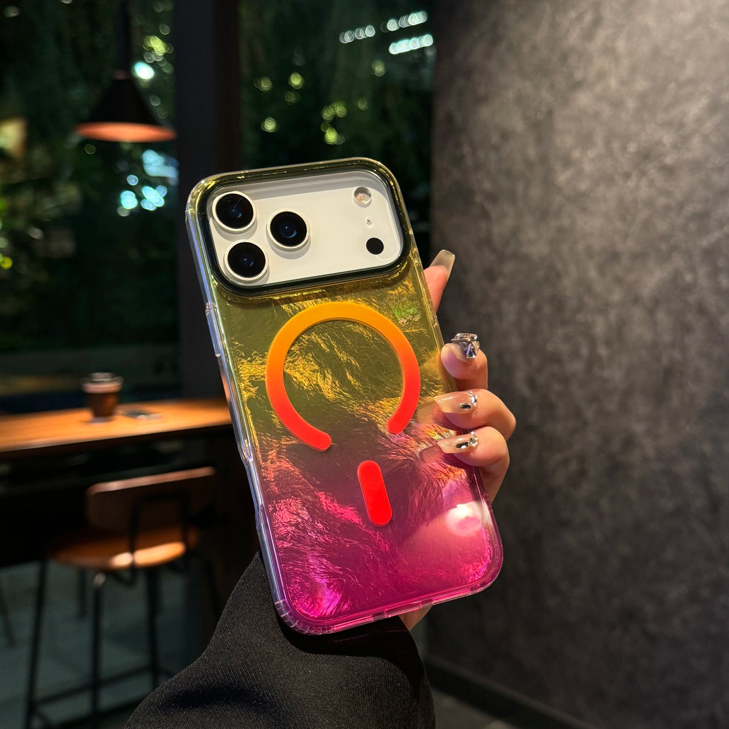 Factory-designed new model gradient color is fashionable and Glacier patterned For iphone 17Air 17Pro/pro max case Green Blue