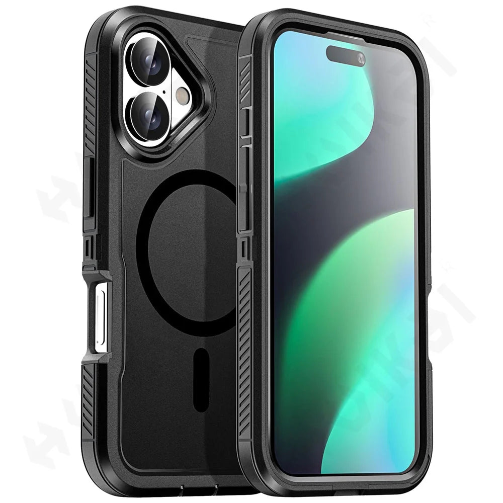 Case For iPhone 17 16 15 14 13 12 11 Pro XR Max Plus Heavy Duty Shockproof Anti-Scratch Rugged Protective with Kickstand Cover