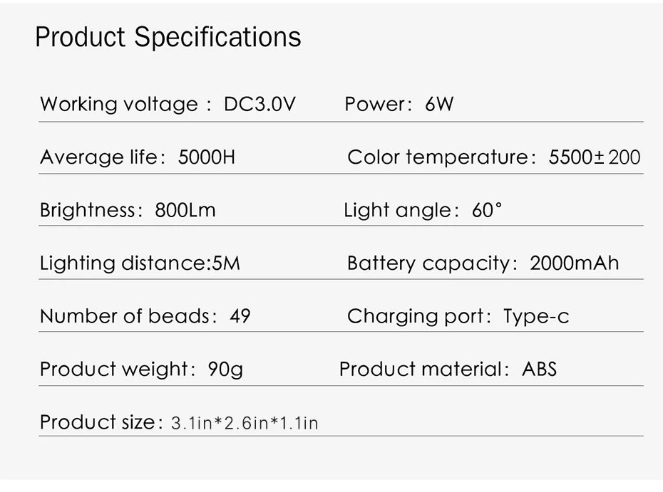 Mini LED Video Light On Camera Photo Studio Lighting Soft Diffuser Tiktok Youtube Livestream Vlog Light