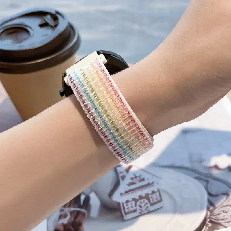 Nylon loop Band For Samsung Galaxy Watch 7 FE 6/5/pro/4/Classic/active 2 40-44mm 20mm/22mm sport bracelet huawei gt 2/e/3 strap