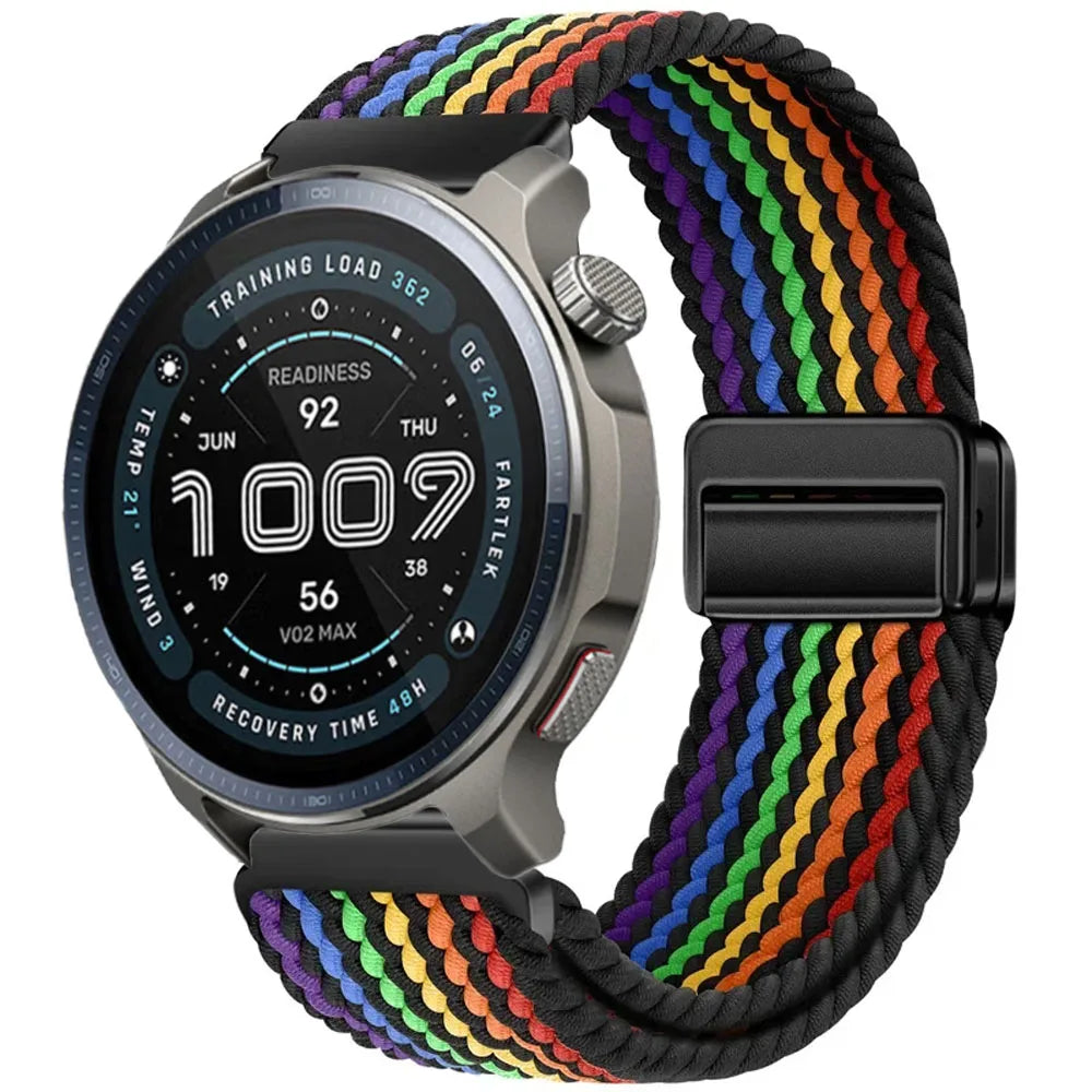 Watch Strap For Huami Amazfit Balance 2 Band GTR 4 2 2E GTR3 Pro/GTS 4/3/2 mini/Bip 3 6 U S Braided Magnetic Bracelet