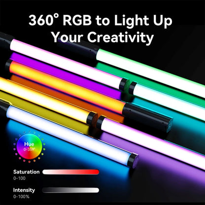 Ulanzi Upgraded VL119 Stick Light 10W RGB Light Wand Handheld Stick for Protrait Photography Live Streaming with Type-C Charging