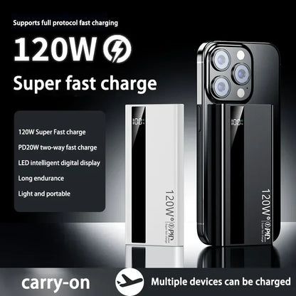 Xiaomi 500000mAh High Capacity 120W Power Bank Super Fast Charging Power Bank Portable Battery Charger For iPhone Samsung Huawei