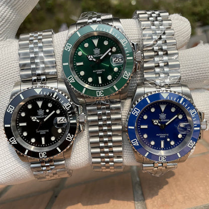 STEELDIVE SD1953 Water Ghost Ceramic Bezel Sapphire Mirror Swiss Luminous NH35 Movement Dive 30Bar Waterproof Mechanical Watch