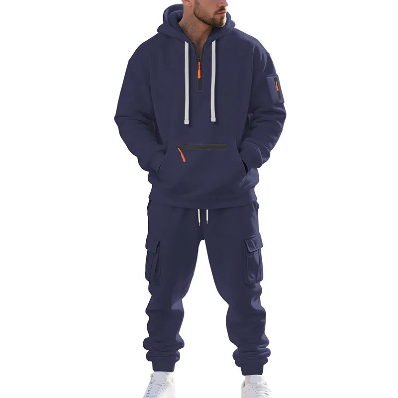 Men's Tracksuits 2 Piece Long Sleeve Athletic Full Zip Sweatsuits Jogging Suit Set Casual Outdoor Streetwear Sport Tracksuit Set