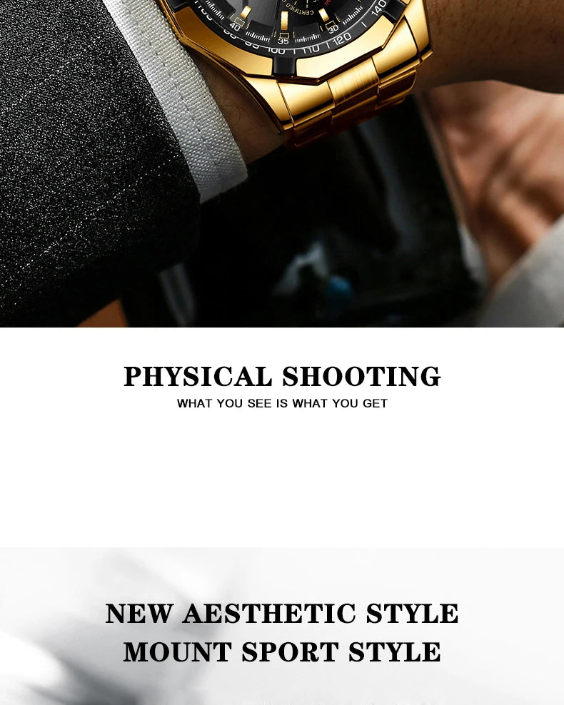 Brand Luxury Watch Fashion Casual Military Quartz Sports Wristwatch Full Steel Waterproof Men's Clock Relogio Masculino