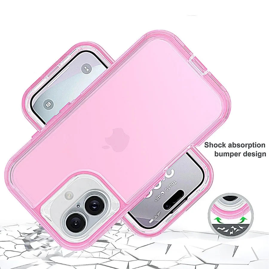 For iPhone 17 16E 15 14 16 PLUS 11 17 Pro MAX MINI 17 Air Phone Case Heavy Duty Hybrid Rugged Shockproof Armor Hard Cover
